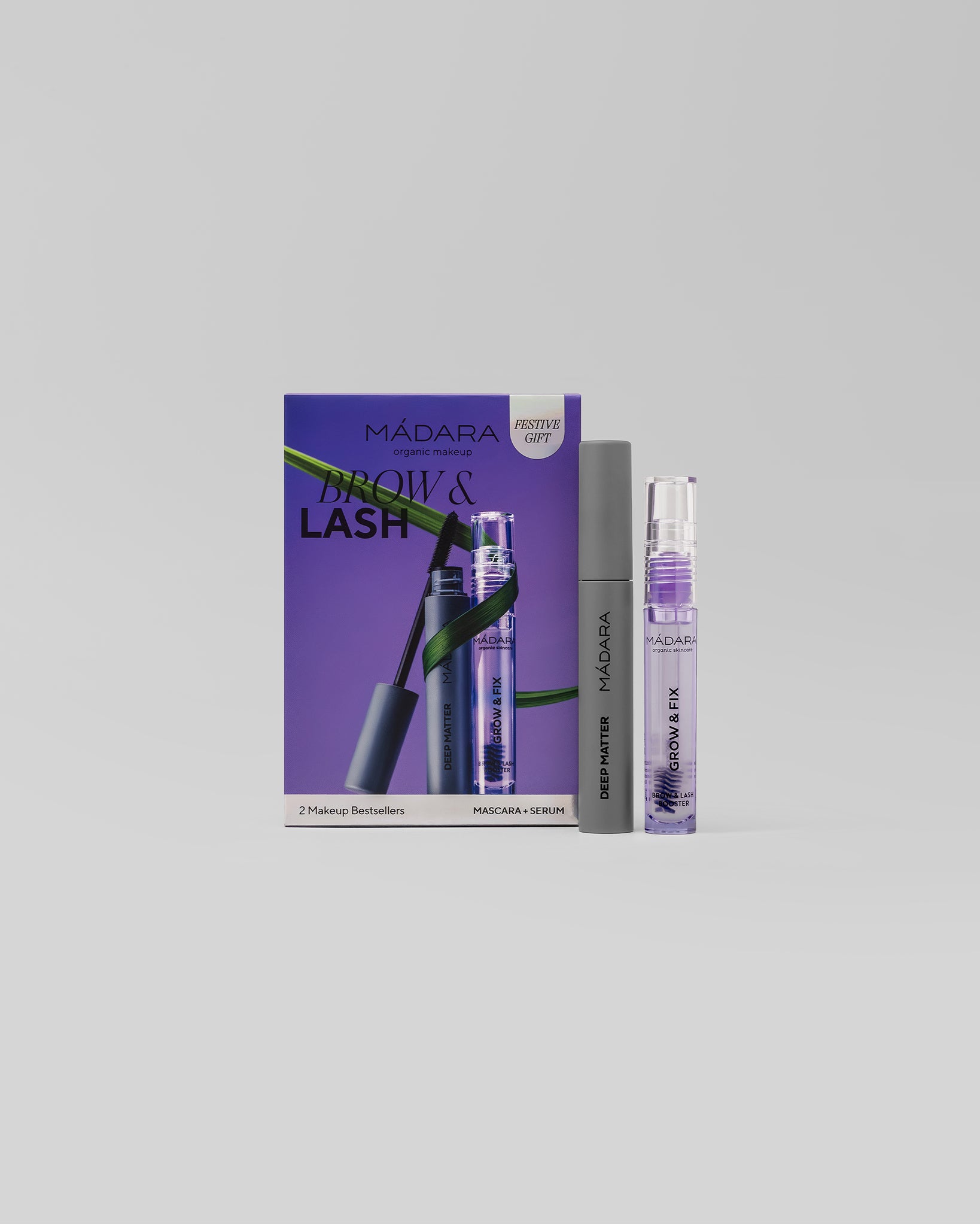 MÁDARA Organic Skincare brow lash duo gift A0033 product photo on plain background.