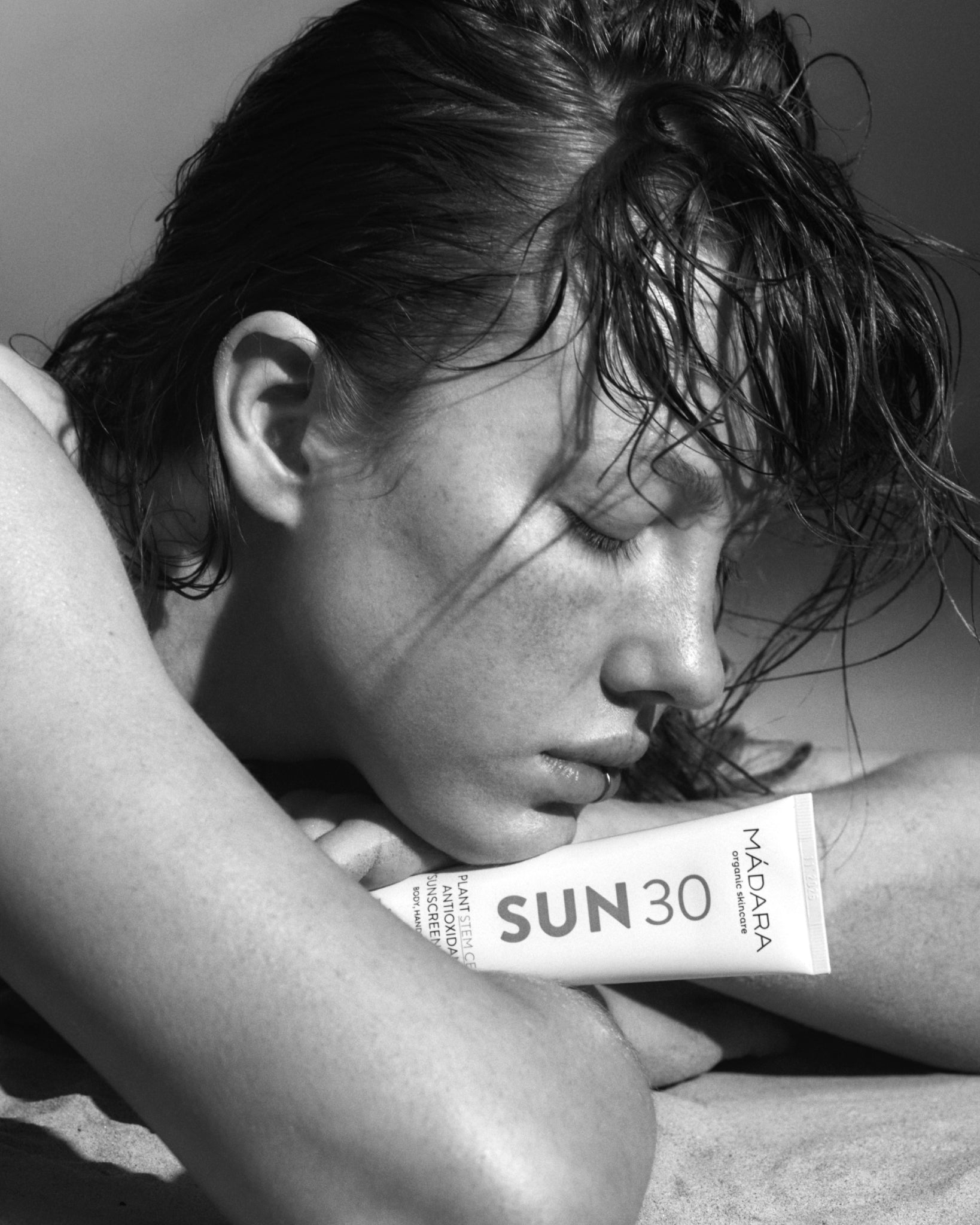 MรDARA Organic Skincare sun30 spf A3401 mineral sunscreen product photo on plain background.