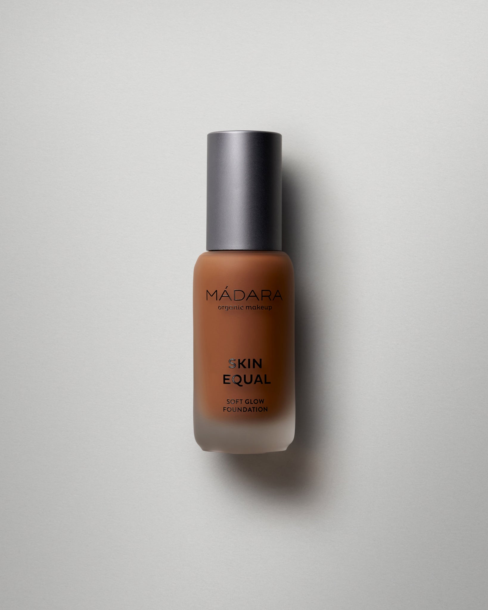 MÁDARA Organic Skincare soft glow foundation chestnut A6067 foundation product photo on plain background.