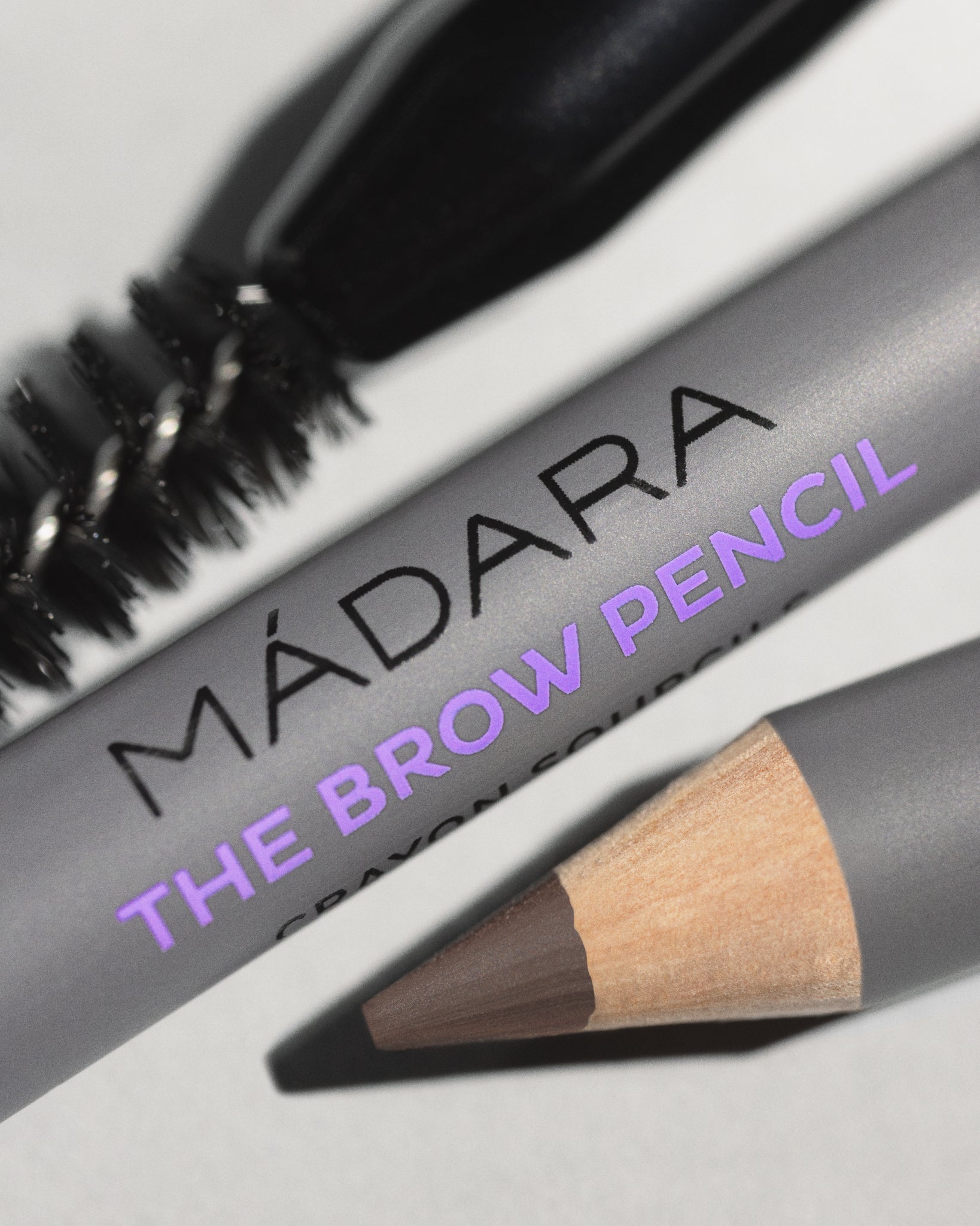 MÁDARA Organic Skincare the brow pencil dark A6891 product photo on plain background.