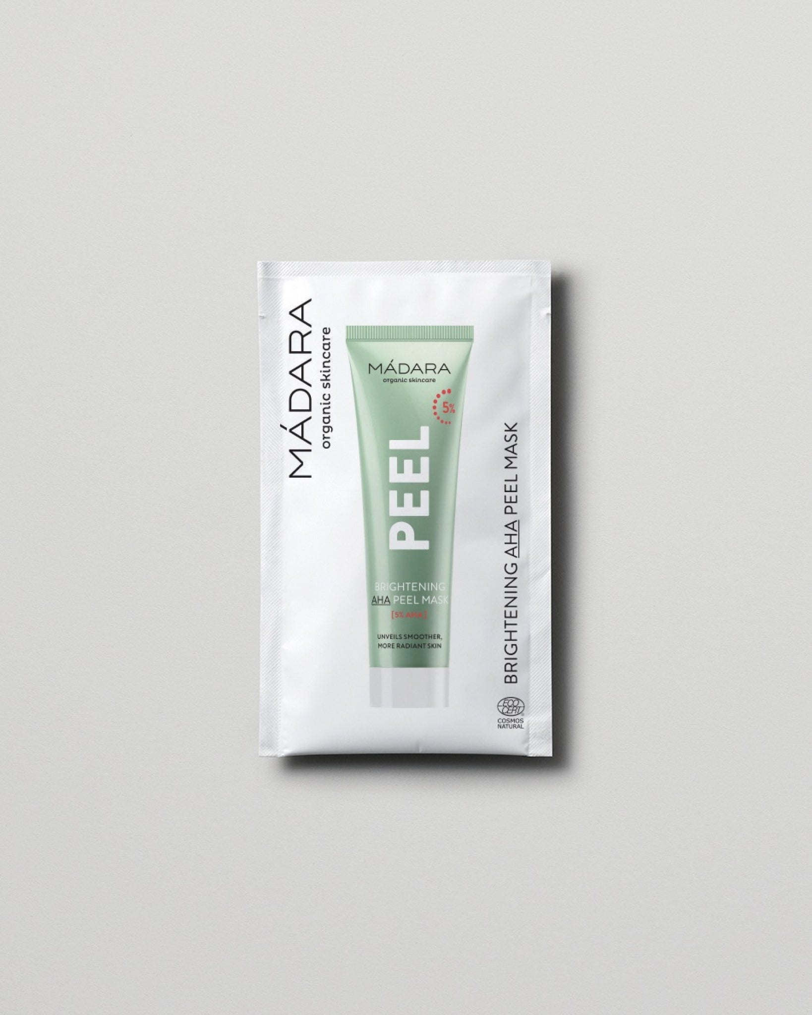 MÁDARA Organic Skincare brightening aha peel mask 5ml SC2101 5 face mask product photo on plain background.